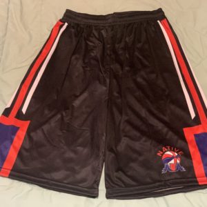 Black Sublimated Native ABA shorts no pockets